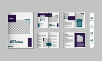 8 pages entreprise moderne brochure et entreprise profil, magazine, portefeuille modèle conception vecteur