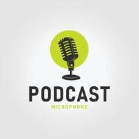 supporter micro pour Podcast logo icône vecteur conception illustration
