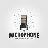 Facile microphone pour Podcast logo icône vecteur conception illustration