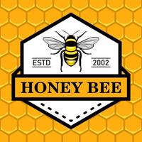 vecteur illustration de abeille pour mon chéri logo entreprise. ancien logotype modèle.