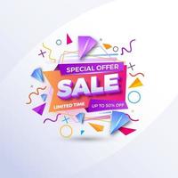 offre spéciale bannière vente promotion web marché affiche vecteur fichier