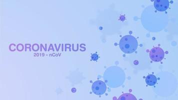 coronavirus 2019-ncov et fond de virus. vecteur