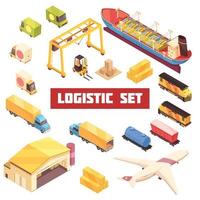 ensemble logistique isométrique vecteur