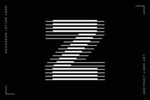 monogramme logo lettre z lignes abstrait moderne art vecteur