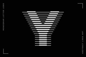 monogramme logo lettre y lignes abstrait moderne art vecteur