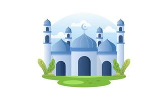 magnifique Ramadan kareem mosquée vecteur illustration