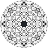 mandala art géométrique modèle pour coloration vecteur