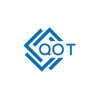 qot lettre logo conception sur blanc Contexte. qot Créatif cercle lettre logo concept. qot lettre conception. vecteur