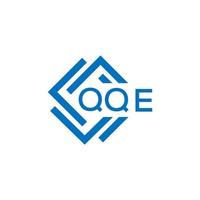 qqe lettre logo conception sur blanc Contexte. qqe Créatif cercle lettre logo concept. qqe lettre conception. vecteur