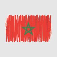 vecteur de brosse drapeau maroc