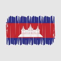 vecteur de brosse drapeau cambodge