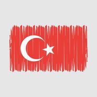 drapeau de la turquie brosse illustration vectorielle vecteur