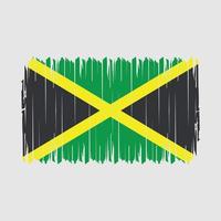 drapeau de la jamaïque brosse illustration vectorielle vecteur