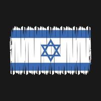 illustration vectorielle de drapeau israël brosse vecteur
