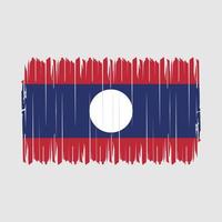 drapeau laos brosse illustration vectorielle vecteur