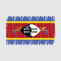 drapeau swaziland brosse illustration vectorielle vecteur