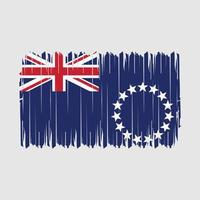 drapeau des îles Cook brosse illustration vectorielle vecteur