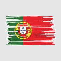 brosse drapeau du Portugal vecteur