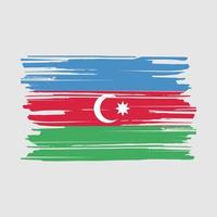 pinceau drapeau azerbaïdjanais vecteur