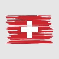 pinceau drapeau suisse vecteur