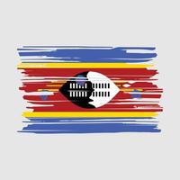 brosse drapeau swaziland vecteur