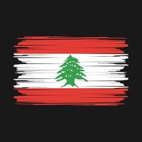 vecteur de drapeau du liban