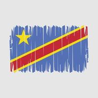 vecteur de brosse drapeau république congo