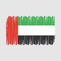 drapeau des uae brosse illustration vectorielle vecteur