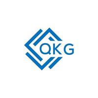 qkg lettre logo conception sur blanc Contexte. qkg Créatif cercle lettre logo concept. qkg lettre conception. vecteur