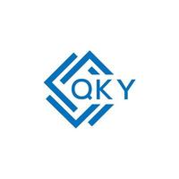 qky lettre logo conception sur blanc Contexte. qky Créatif cercle lettre logo concept. qky lettre conception. vecteur