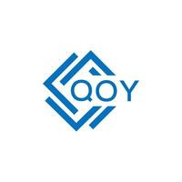 qoy lettre logo conception sur blanc Contexte. qoy Créatif cercle lettre logo concept. qoy lettre conception. vecteur