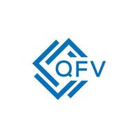 qfv lettre logo conception sur blanc Contexte. qfv Créatif cercle lettre logo concept. qfv lettre conception. vecteur