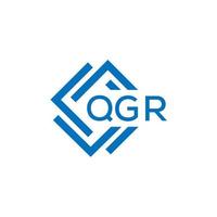 qgr lettre logo conception sur blanc Contexte. qgr Créatif cercle lettre logo concept. qgr lettre conception. vecteur