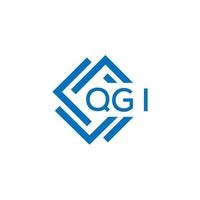 qgi lettre logo conception sur blanc Contexte. qgi Créatif cercle lettre logo concept. qgi lettre conception. vecteur