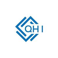 qhi lettre logo conception sur blanc Contexte. qhi Créatif cercle lettre logo concept. qhi lettre conception. vecteur