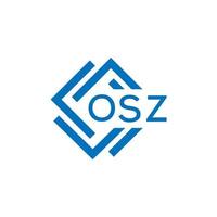 osz lettre logo conception sur blanc Contexte. osz Créatif cercle lettre logo concept. osz lettre conception. vecteur