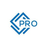 pro lettre design.pro lettre logo conception sur blanc Contexte. pro Créatif cercle lettre logo concept. pro lettre conception. vecteur