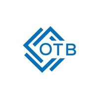 OTB lettre logo conception sur blanc Contexte. OTB Créatif cercle lettre logo concept. OTB lettre conception. vecteur