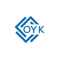 oyk lettre logo conception sur blanc Contexte. oyk Créatif cercle lettre logo concept. oyk lettre conception. vecteur