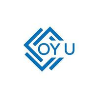 oyu lettre logo conception sur blanc Contexte. oyu Créatif cercle lettre logo concept. oyu lettre conception. vecteur