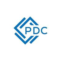 pdc lettre logo conception sur blanc Contexte. pdc Créatif cercle lettre logo concept. pdc lettre conception. vecteur