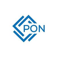 pon lettre logo conception sur blanc Contexte. pon Créatif cercle lettre logo concept. pon lettre conception. vecteur