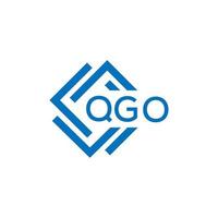 qgo lettre logo conception sur blanc Contexte. qgo Créatif cercle lettre logo concept. qgo lettre conception. vecteur