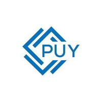 Puy lettre logo conception sur blanc Contexte. Puy Créatif cercle lettre logo concept. Puy lettre conception. vecteur