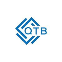 qtb lettre logo conception sur blanc Contexte. qtb Créatif cercle lettre logo concept. qtb lettre conception. vecteur