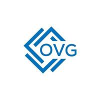 OVG lettre logo conception sur blanc Contexte. OVG Créatif cercle lettre logo concept. OVG lettre conception. vecteur