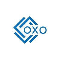 oxo lettre logo conception sur blanc Contexte. oxo Créatif cercle lettre logo concept. oxo lettre conception. vecteur