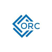 orc lettre logo conception sur blanc Contexte. orc Créatif cercle lettre logo concept. orc lettre conception. vecteur