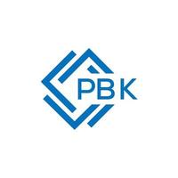 pbk lettre logo conception sur blanc Contexte. pbk Créatif cercle lettre logo concept. pbk lettre conception. vecteur