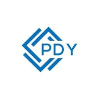 pdy lettre logo conception sur blanc Contexte. pdy Créatif cercle lettre logo concept. pdy lettre conception. vecteur